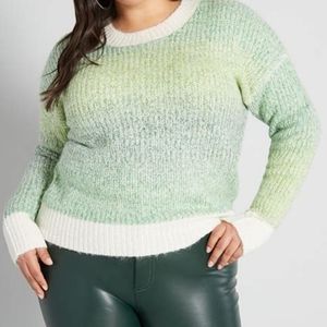 Modcloth Green Ombre Sweater